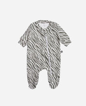 Macacão de Bebê Ziper com opção de Pezinho | Zebra