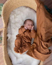 Macacão de Bebê Ziper com opção de Pezinho | Liso Ginger