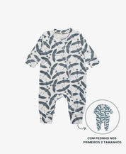 Macacão de Bebê Ziper com opção de Pezinho | Blue Flock