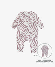 Macacão de Bebê Ziper com opção de Pezinho | Feline