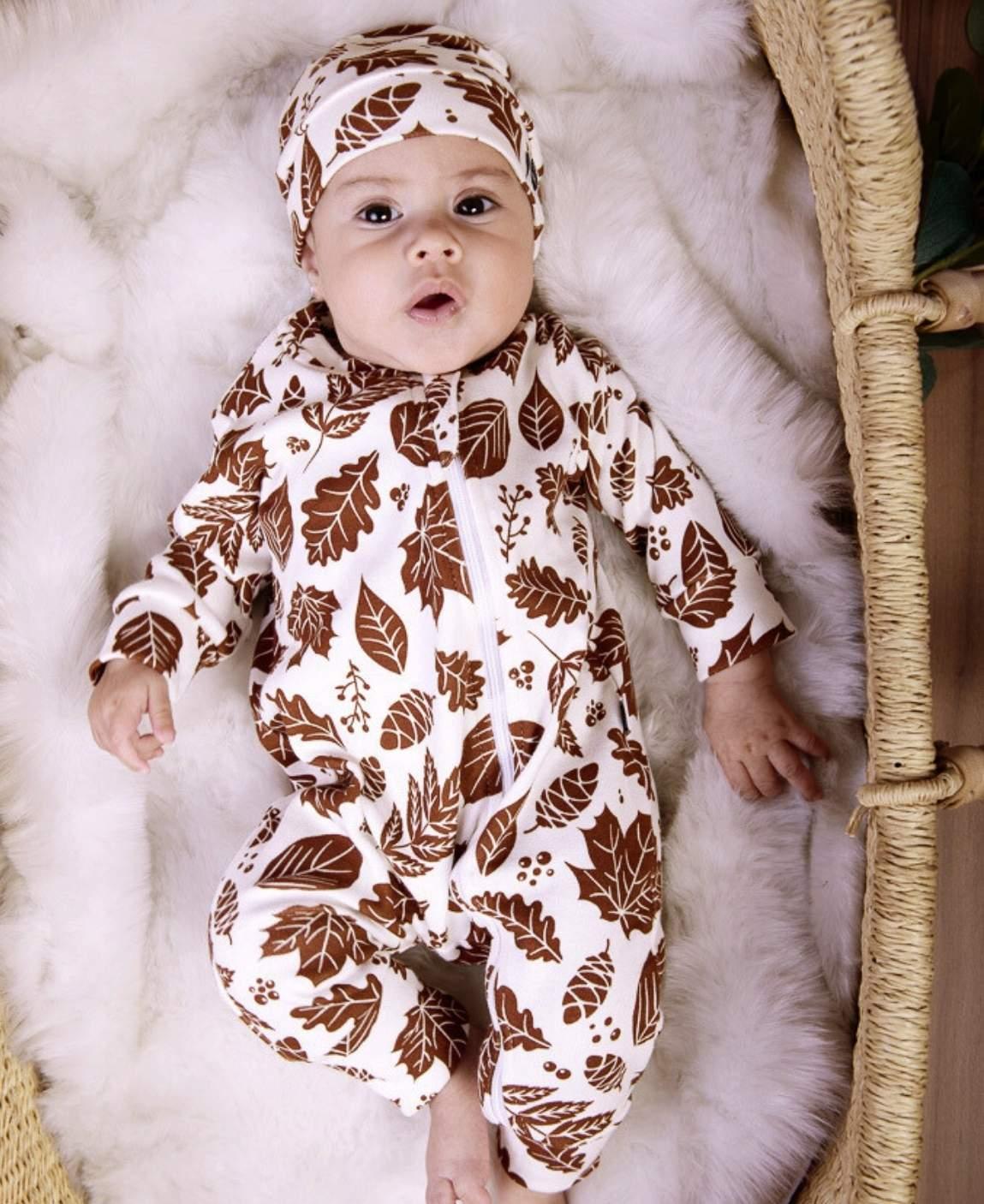 Macacão de Bebê Ziper com opção de Pezinho | Fall