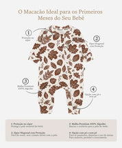 Macacão de Bebê Ziper com opção de Pezinho | Fall