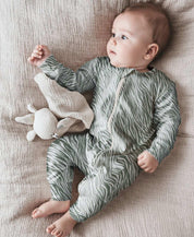 Macacão de Bebê Ziper com opção de Pezinho | Zebra