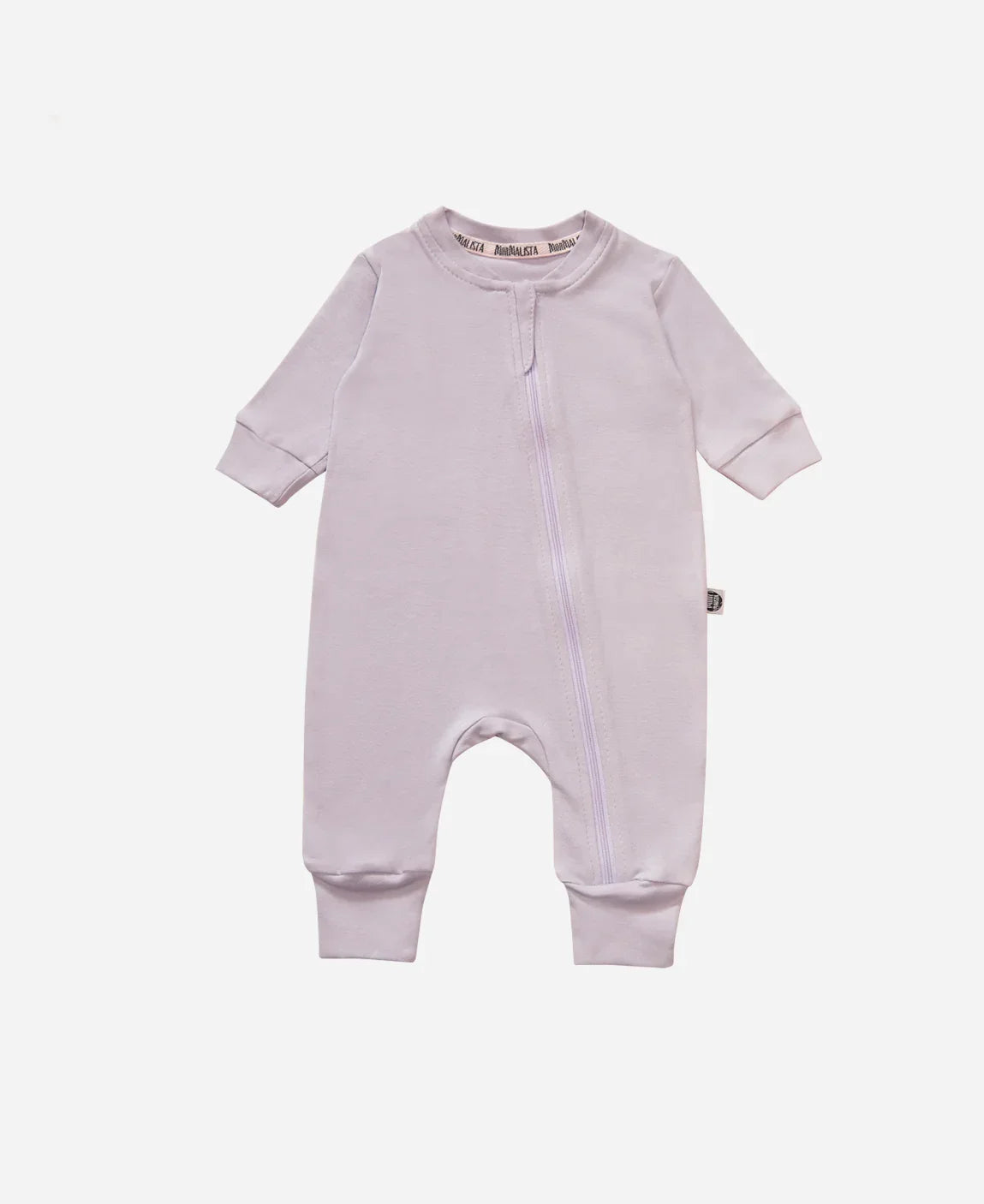 Macacão de Bebê Ziper com opção de Pezinho | Liso Lilac