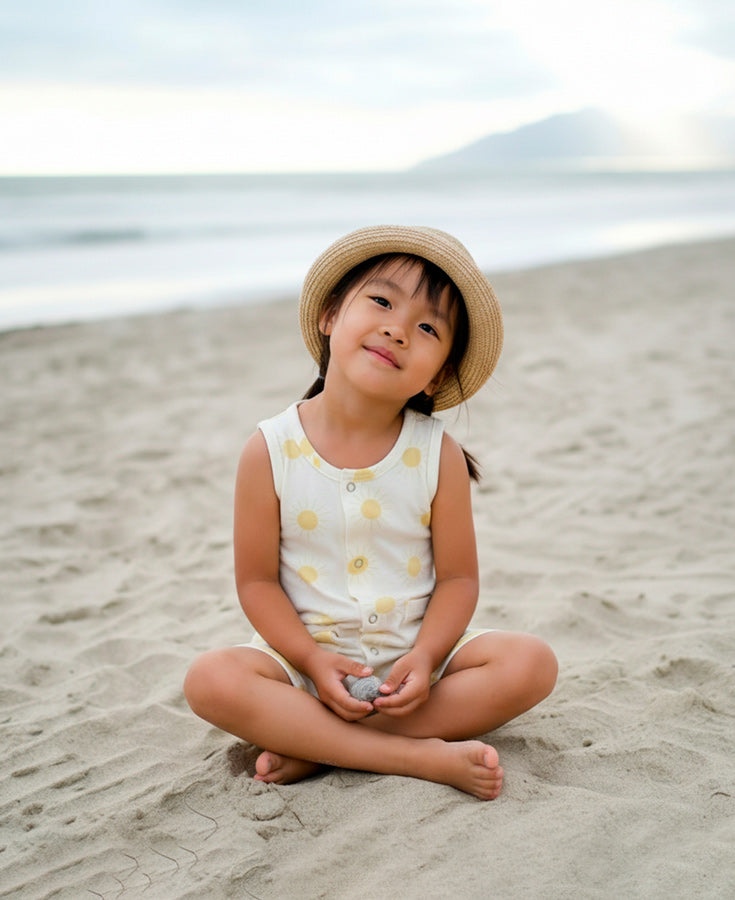 Macaquinho de Verão Botões Regata Unissex | Solar