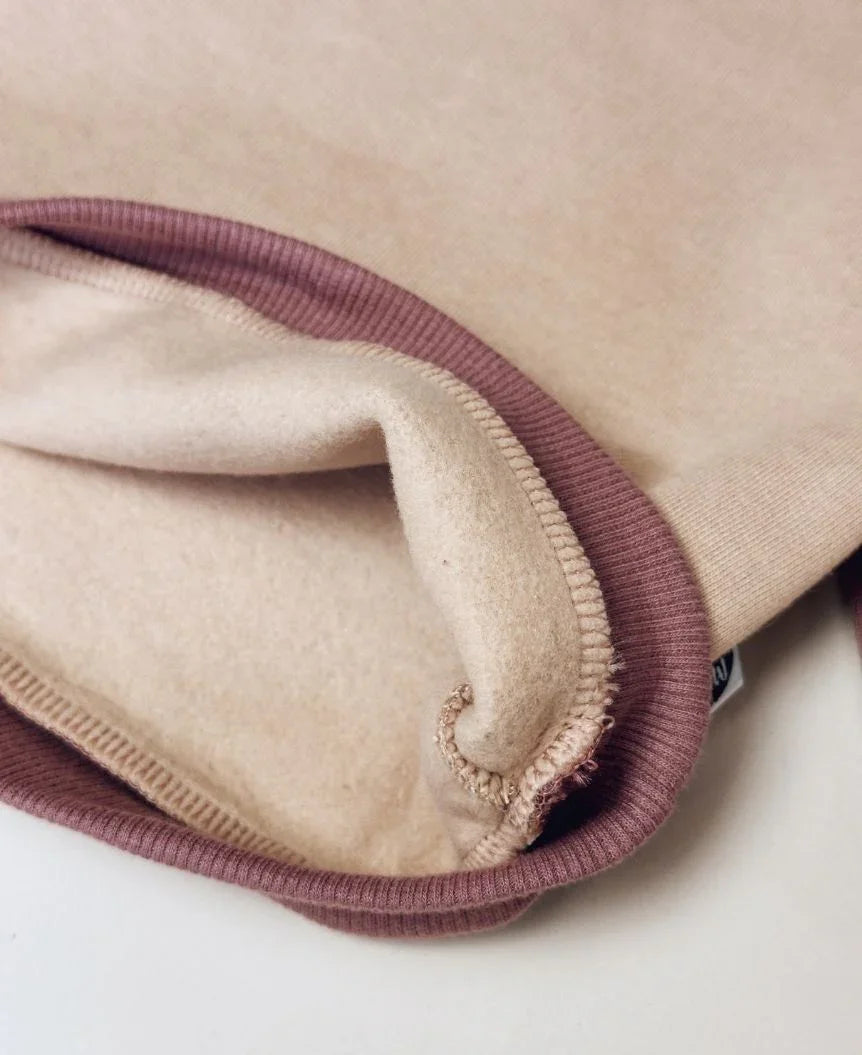 Moletom Básico Peluciado Mixed | Liso Cinnamon e Dark Rose