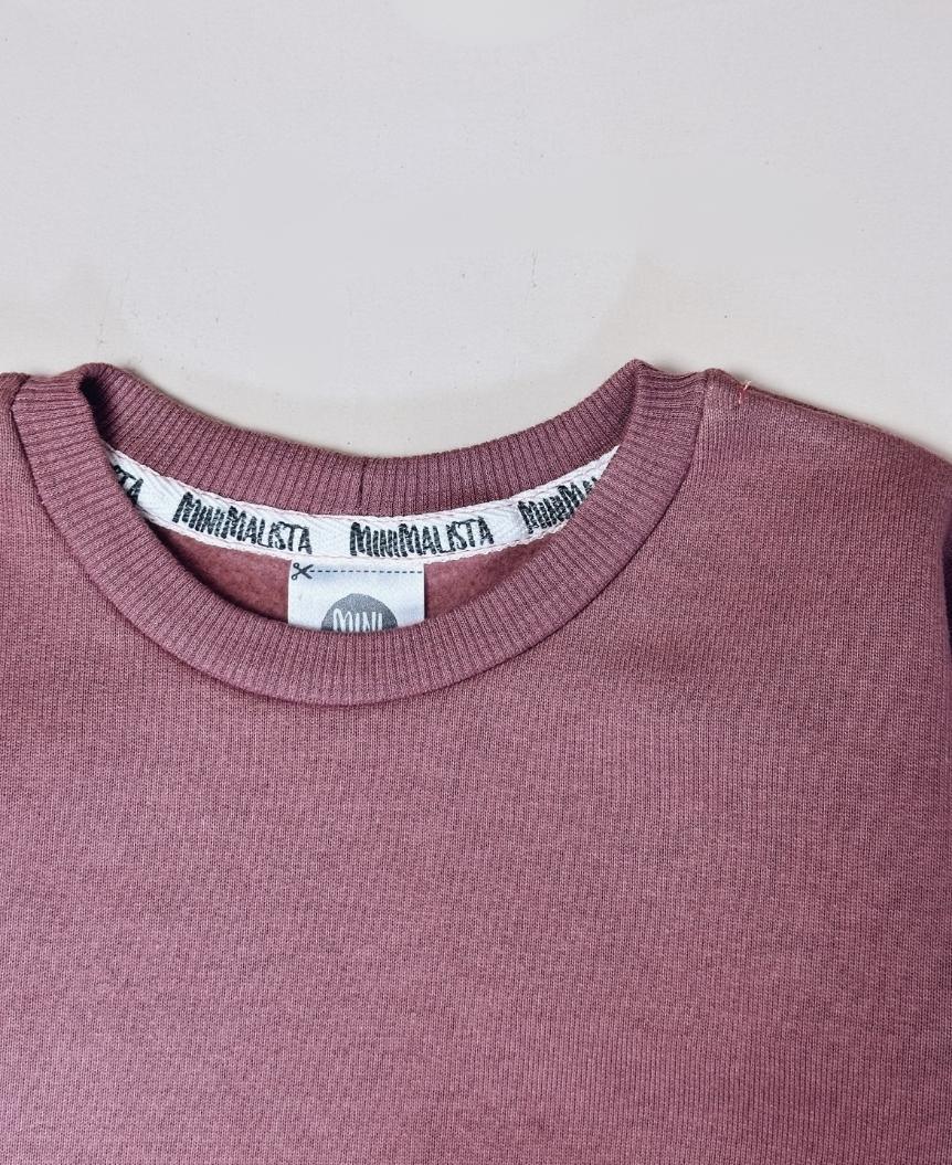 Moletom Básico Peluciado | Liso Dark Rose