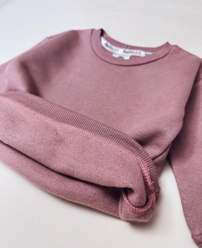 Moletom Básico Peluciado | Liso Dark Rose