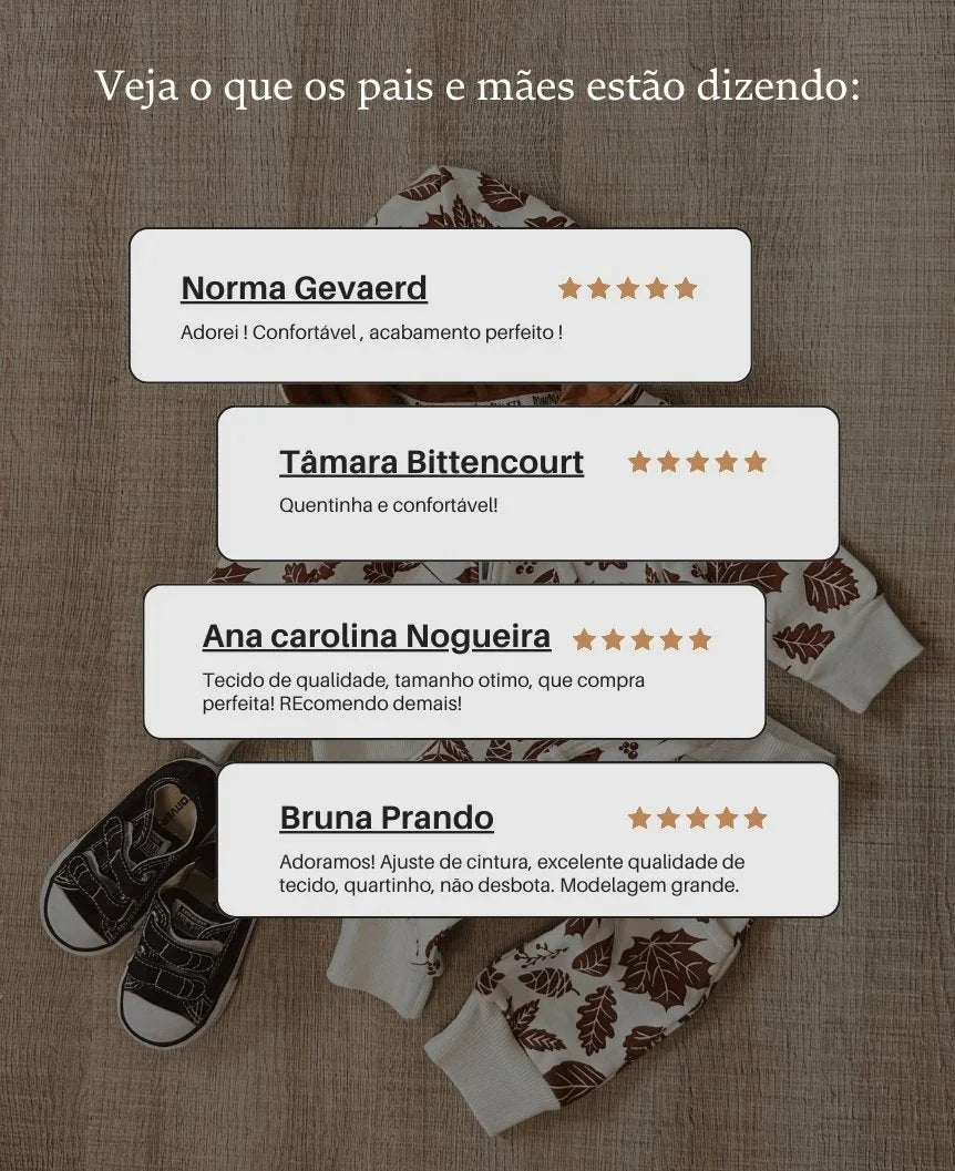 Conjunto de Moletom Infantil Peluciado | Fall