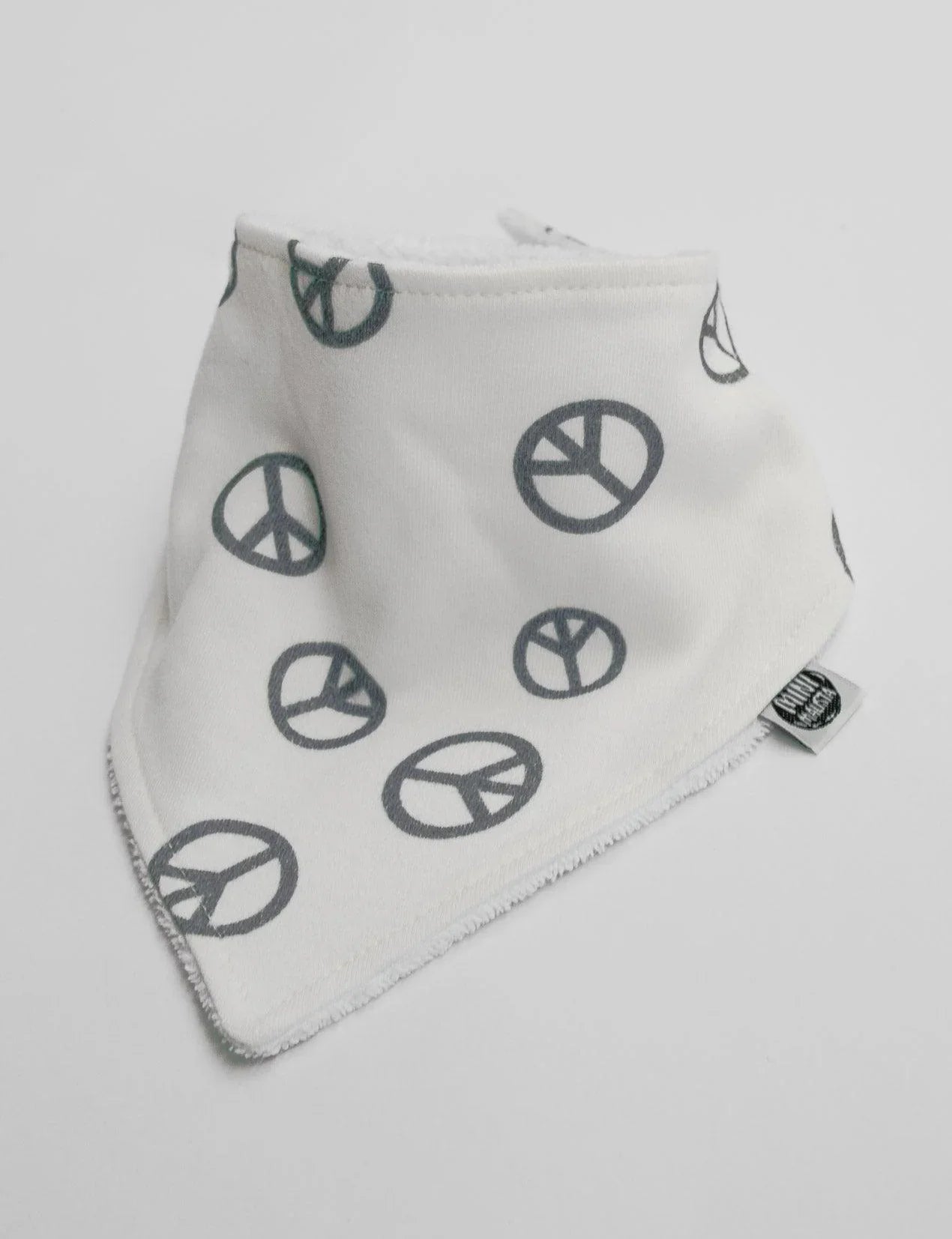 Babador Bandana Unissex | Peace and Love - MiniMalista Baby - 0.35, b2b, Baby, black-friday, com-desconto-mm10, Meia Estação, Menino -bebê-minimalista-estiloso