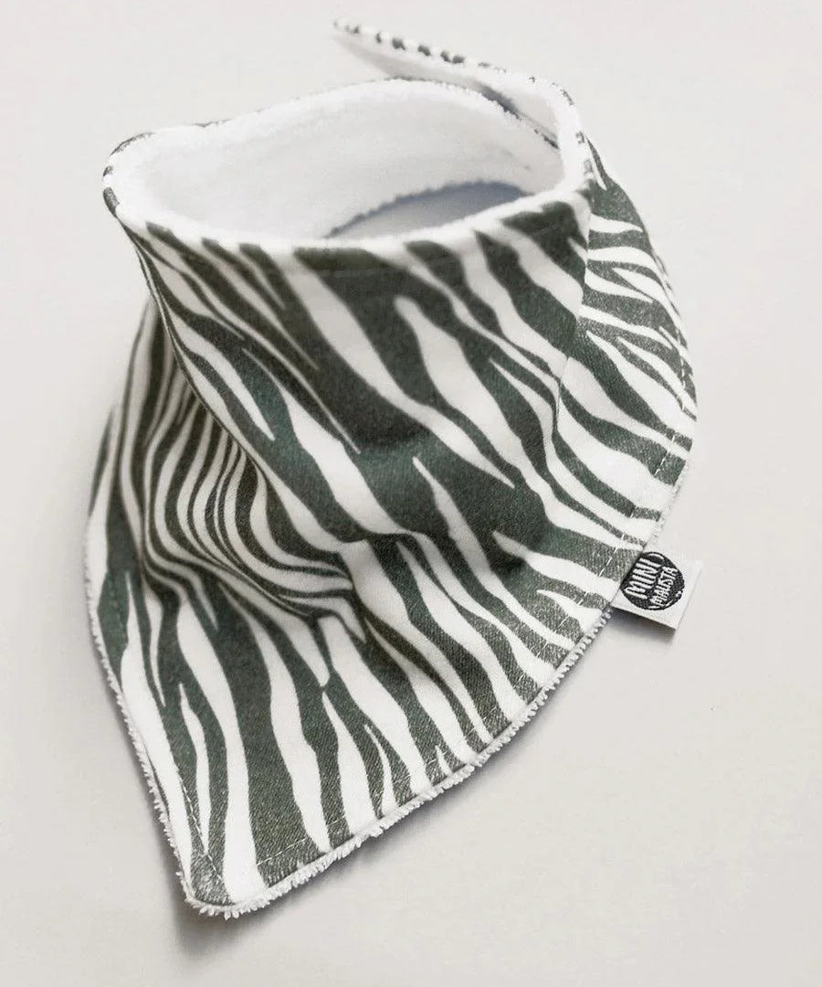 Babador Bandana Unissex | Zebra - MiniMalista Baby - 0.4, b2b, Baby, black-friday, com-desconto-mm10, Meia Estação, Menina, Menino -bebê-minimalista-estiloso