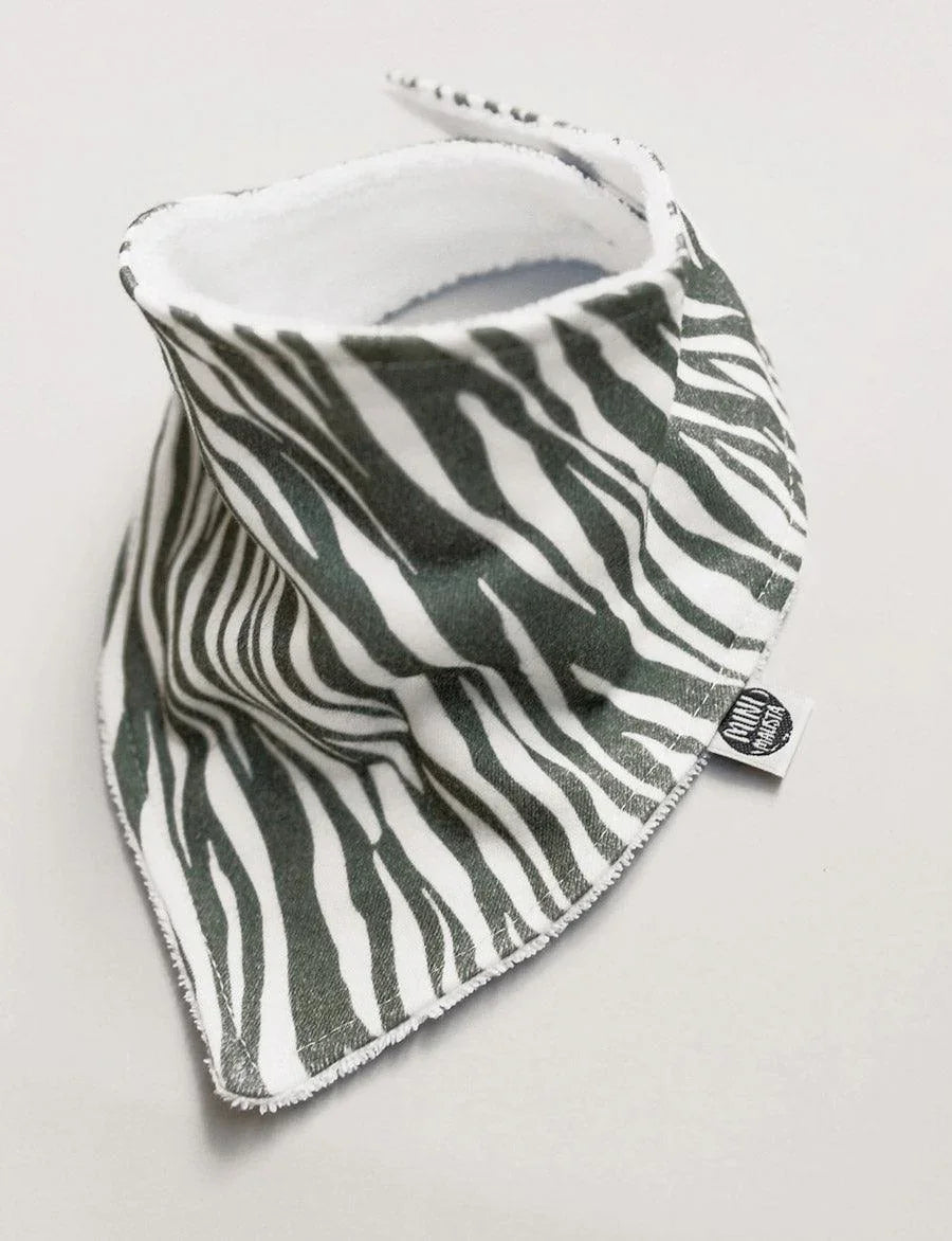Babador Bandana Unissex | Zebra - MiniMalista Baby - 0.4, b2b, Baby, black-friday, com-desconto-mm10, Meia Estação, Menina, Menino -bebê-minimalista-estiloso