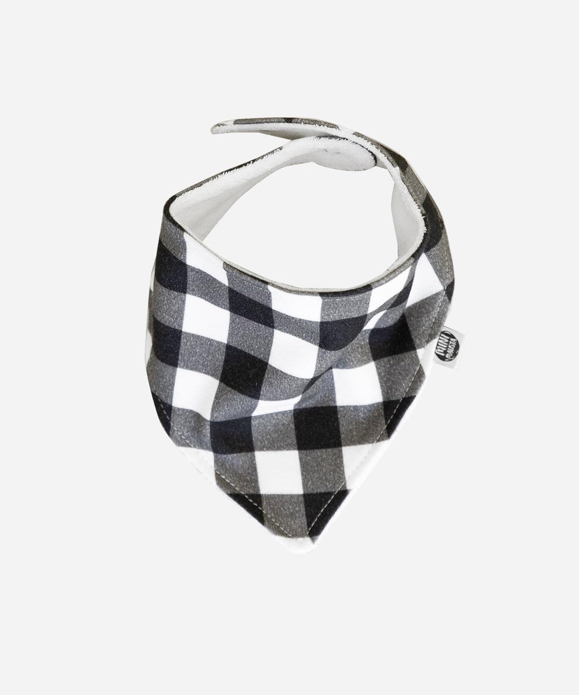 Babador Bandana Unissex Vichy Preto - MiniMalista Baby - 0.35, b2b, Baby, black-friday, Meia Estação, Menino, Neutro, outlet, SALE-FINAL, Unissex -bebê-minimalista-estiloso