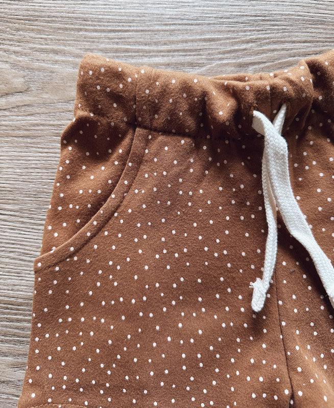 Bermuda Cargo Infantil Unissex | Bolinhas Outono - MiniMalista Baby - 0.4, b2b, black-friday, Calor, com-desconto-mm10, Kids, Menina, Menino, new, tab-tam-shorts-cargo, Verão -bebê-minimalista-estiloso