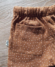 Bermuda Cargo Infantil Unissex | Bolinhas Outono - MiniMalista Baby - 0.4, b2b, black-friday, Calor, com-desconto-mm10, Kids, Menina, Menino, new, tab-tam-shorts-cargo, Verão -bebê-minimalista-estiloso