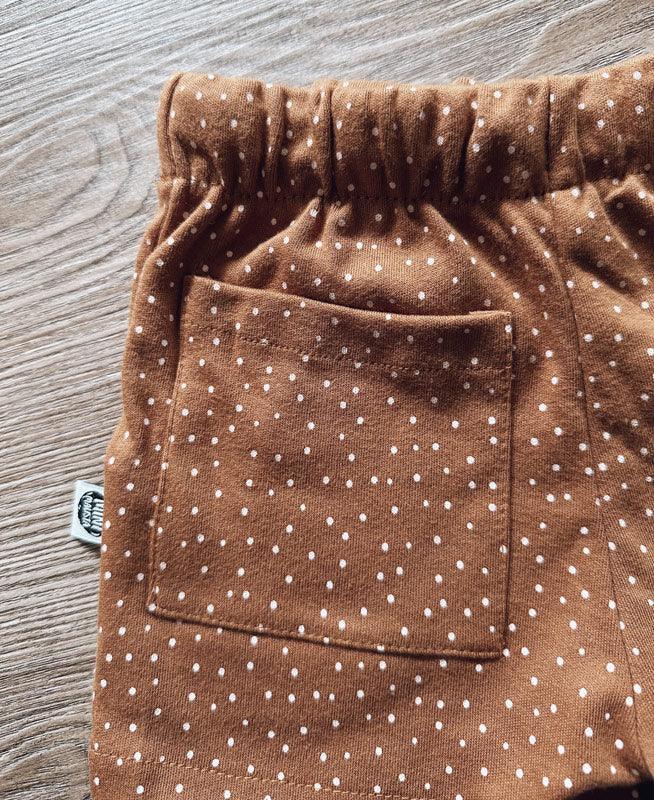 Bermuda Cargo Infantil Unissex | Bolinhas Outono - MiniMalista Baby - 0.4, b2b, black-friday, Calor, com-desconto-mm10, Kids, Menina, Menino, new, tab-tam-shorts-cargo, Verão -bebê-minimalista-estiloso