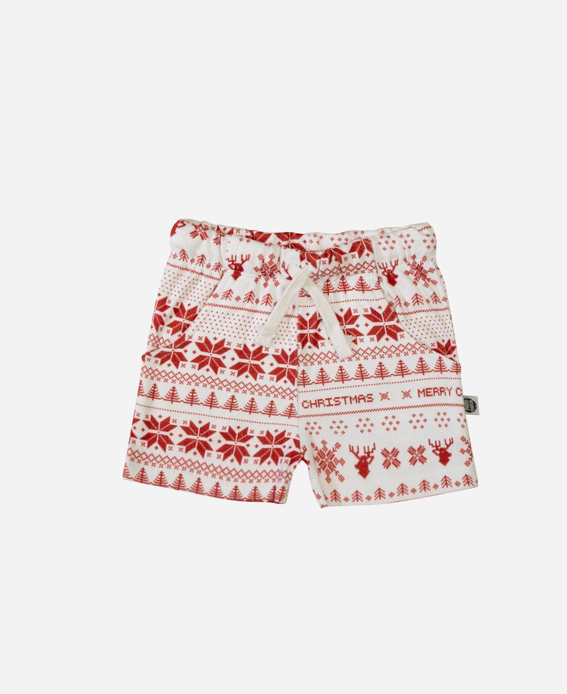 Bermuda Cargo Infantil Unissex | Xmas Tricot - MiniMalista Baby - 0, b2b, Calor, Christmas, com-desconto-mm10, Kids, Menino, natal, Neutro, new, tab-tam-shorts-cargo, Unissex, Verão, Xmas -bebê-minimalista-estiloso