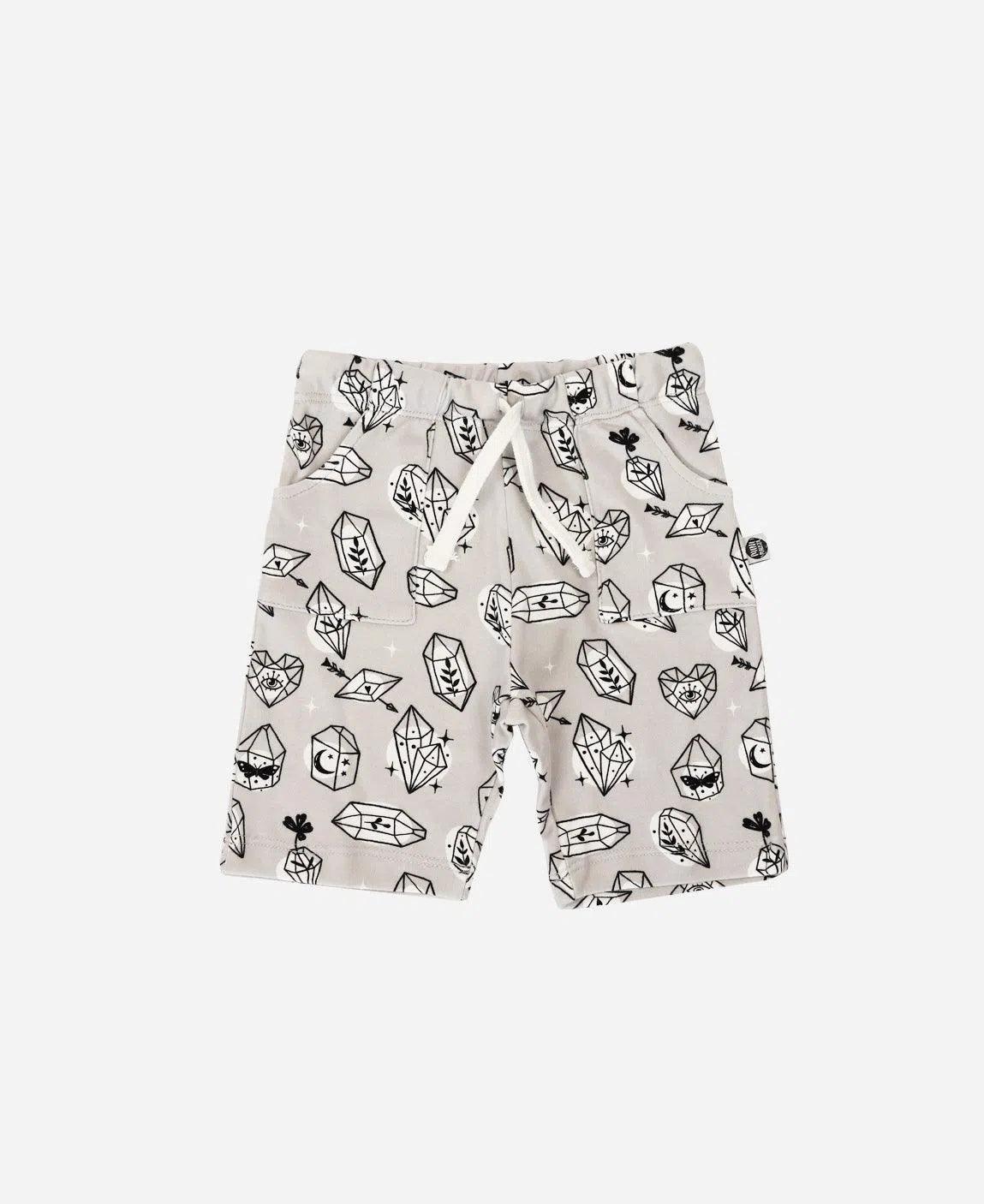 Bermuda Infantil Malha Crystal - MiniMalista Baby - b2b, Calor, Kids, Menina, Neutro, outlet, Unissex, Verão -bebê-minimalista-estiloso