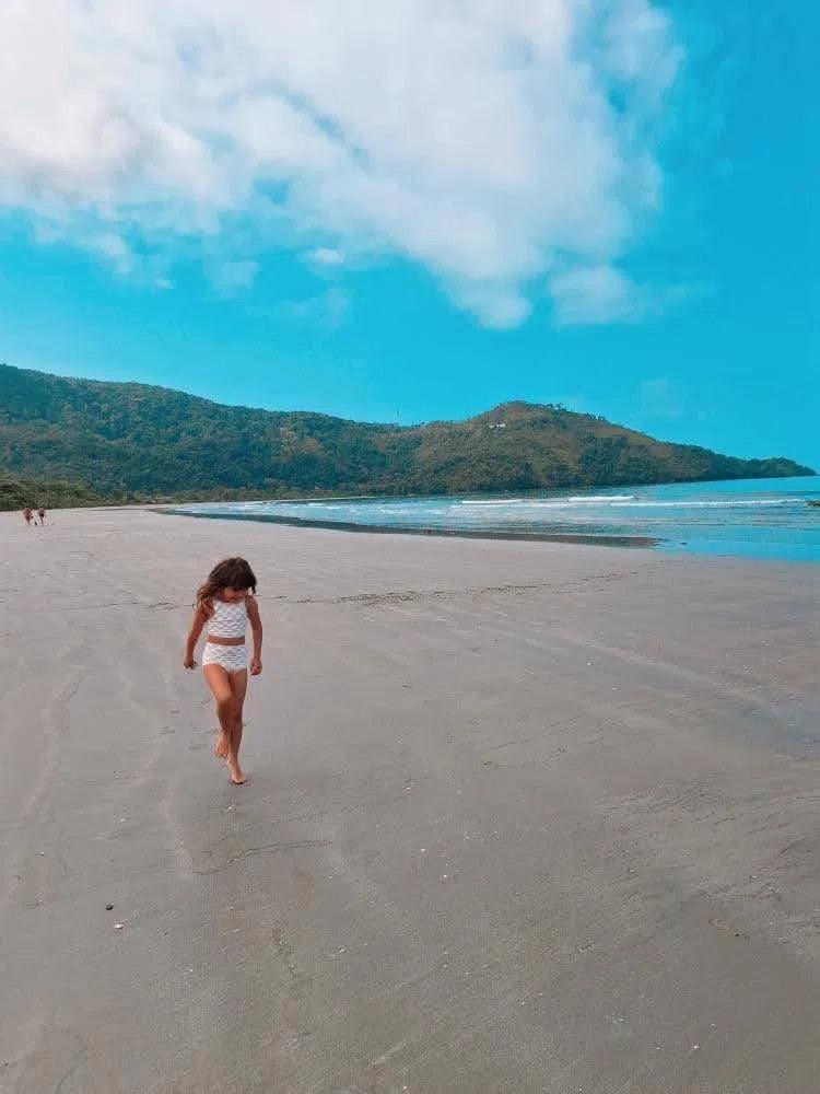 Biquini Dupla Face Infantil Estampado UV50+ | Racer Beige - MiniMalista Baby - 0, b2b, Calor, com-desconto-mm10, Menina, tab-tam-biquini, Verão -bebê-minimalista-estiloso