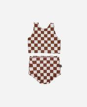 Biquini Dupla Face Infantil Estampado UV50+ | Racer Oak - MiniMalista Baby - 0, b2b, Calor, com-desconto-mm10, Menina, tab-tam-biquini, Verão -bebê-minimalista-estiloso