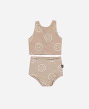 Biquini Dupla Face Infantil Estampado UV50+ | Smiley - MiniMalista Baby - 0, b2b, Calor, com-desconto-mm10, Menina, tab-tam-biquini, Verão -bebê-minimalista-estiloso