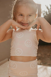 Biquini Dupla Face Infantil Estampado UV50+ | Smiley - MiniMalista Baby - 0, b2b, Calor, com-desconto-mm10, Menina, tab-tam-biquini, Verão -bebê-minimalista-estiloso