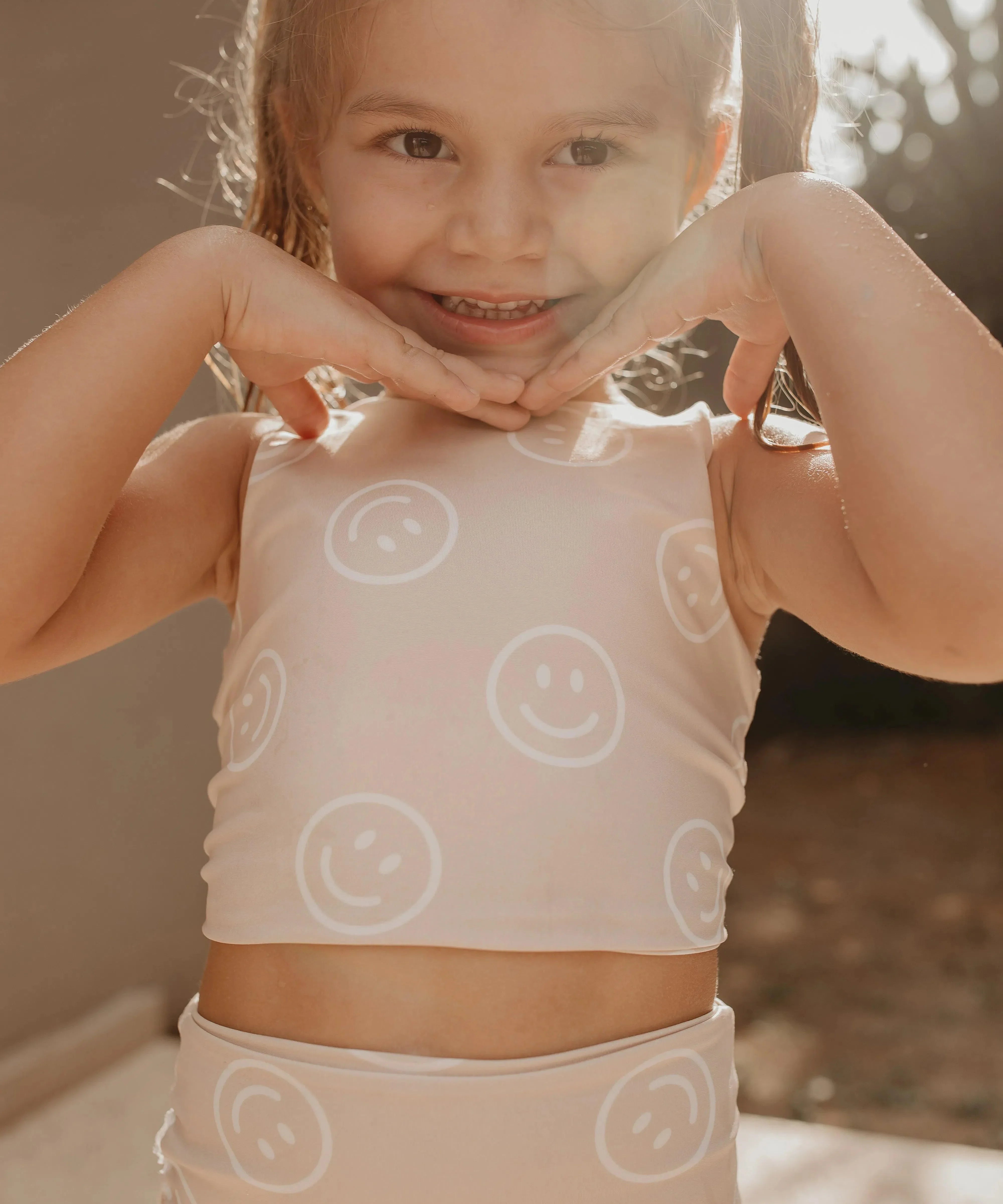 Biquini Dupla Face Infantil Estampado UV50+ | Smiley - MiniMalista Baby - 0, b2b, Calor, com-desconto-mm10, Menina, tab-tam-biquini, Verão -bebê-minimalista-estiloso