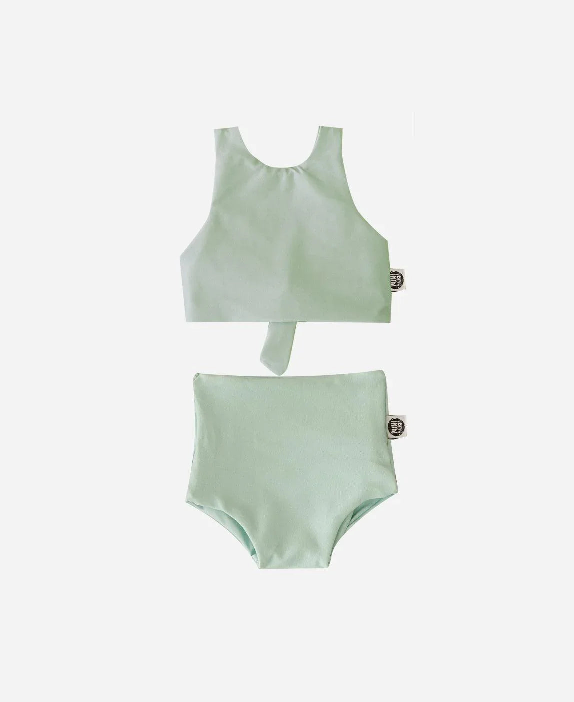 Biquini Dupla Face Infantil UV50+ MiniMalista | Liso Mint - MiniMalista Baby - 0, b2b, Calor, com-desconto-mm10, Menina, new, tab-tam-biquini, Verão -bebê-minimalista-estiloso
