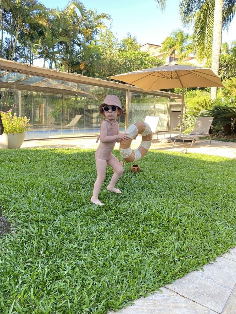 Biquini Dupla Face Infantil UV50+ MiniMalista | Liso Mocha - MiniMalista Baby - 0, b2b, Calor, com-desconto-mm10, Menina, SALE-FINAL, tab-tam-biquini, Verão -bebê-minimalista-estiloso