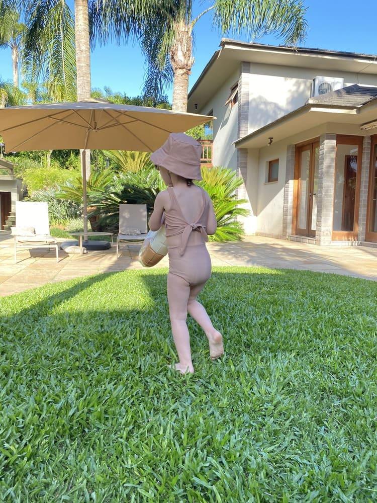 Biquini Dupla Face Infantil UV50+ MiniMalista | Liso Mocha - MiniMalista Baby - 0, b2b, Calor, com-desconto-mm10, Menina, SALE-FINAL, tab-tam-biquini, Verão -bebê-minimalista-estiloso