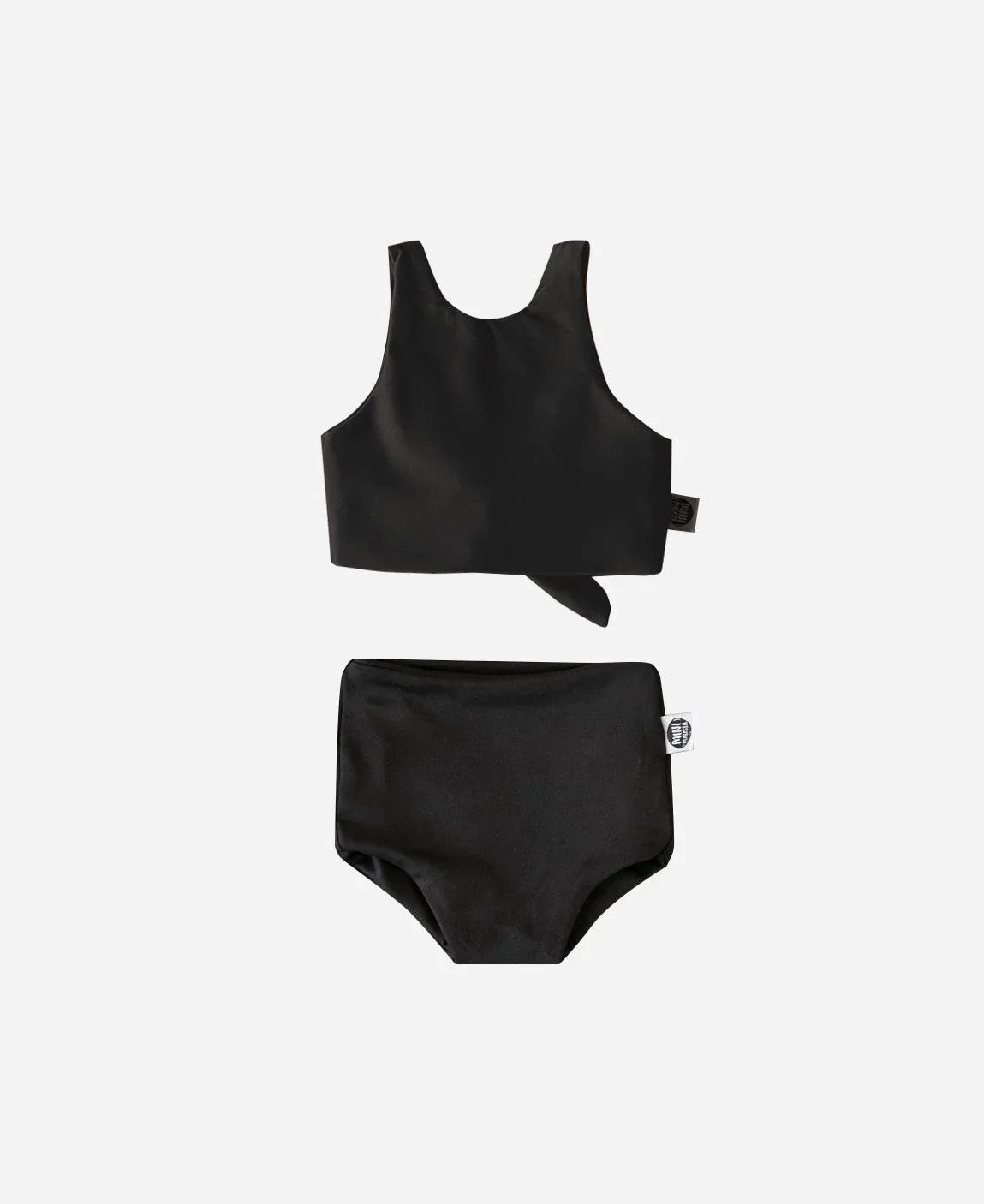 Biquini Dupla Face Infantil UV50+ MiniMalista | Liso Preto - MiniMalista Baby - 0, b2b, Calor, com-desconto-mm10, Menina, tab-tam-biquini, Verão -bebê-minimalista-estiloso