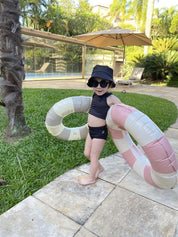 Biquini Dupla Face Infantil UV50+ MiniMalista | Liso Preto - MiniMalista Baby - 0, b2b, Calor, com-desconto-mm10, Menina, tab-tam-biquini, Verão -bebê-minimalista-estiloso