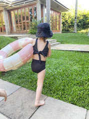 Biquini Dupla Face Infantil UV50+ MiniMalista | Liso Preto - MiniMalista Baby - 0, b2b, Calor, com-desconto-mm10, Menina, tab-tam-biquini, Verão -bebê-minimalista-estiloso