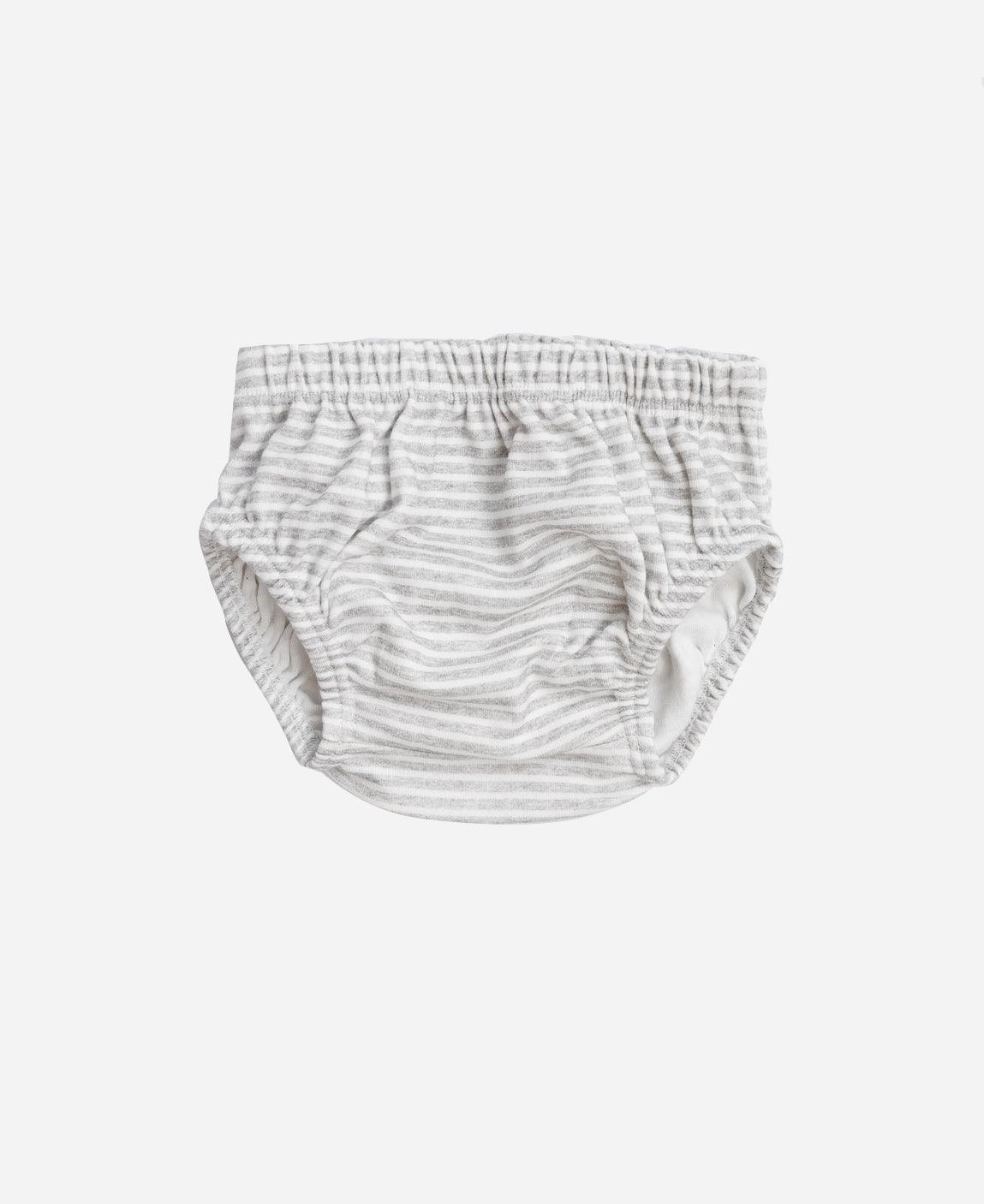 Bloomers de Bebê Unissex | Listrinhas Cinza - MiniMalista Baby - 0.35, b2b, Baby, black-friday, Calor, com-desconto-mm10, Menino, Neutro, tab-medidas-bloomers, Unissex, Verão -bebê-minimalista-estiloso