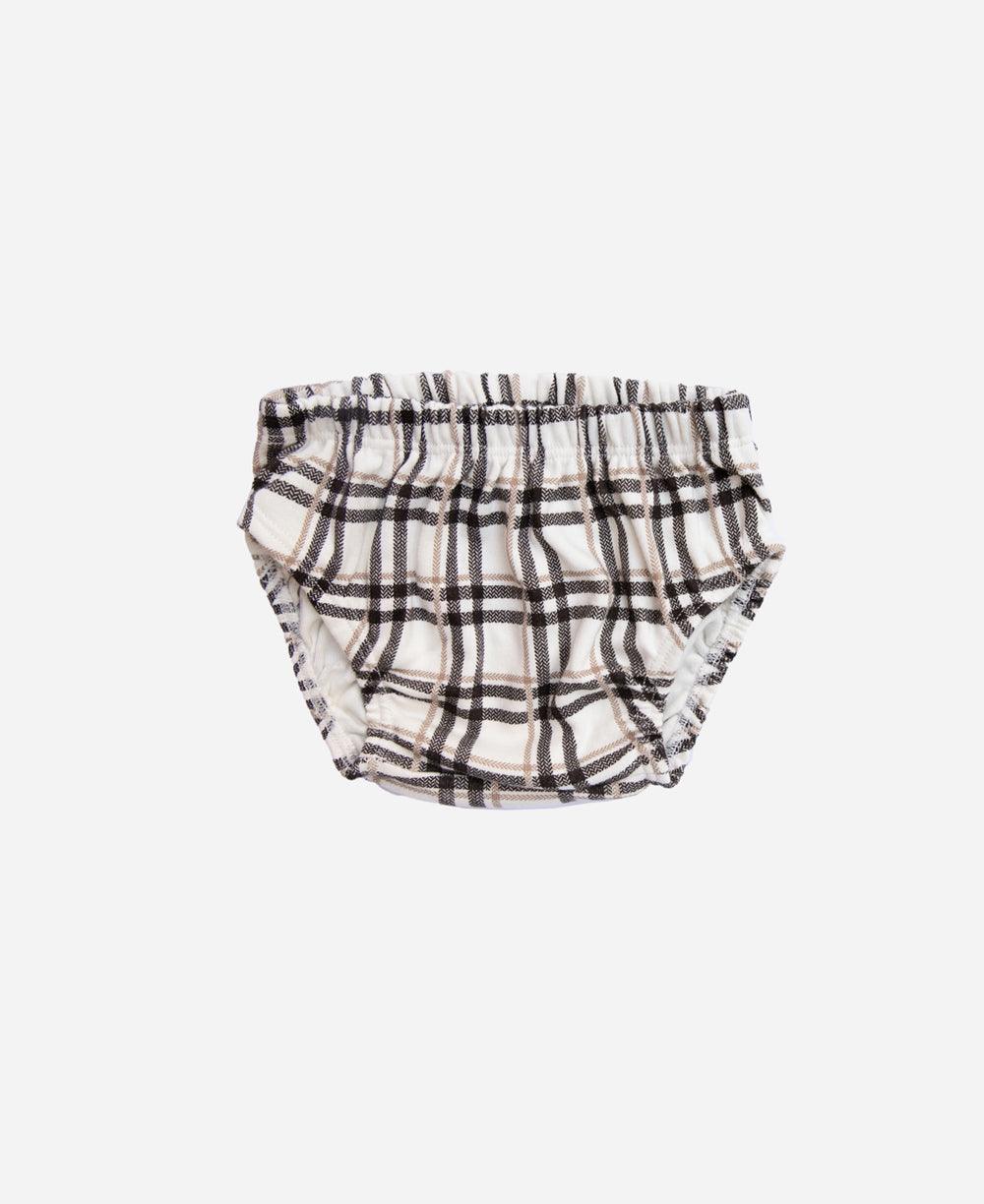 Bloomers de Bebê Unissex | Xadrez Plaid - MiniMalista Baby - 0.25, b2b, Baby, black-friday, Calor, com-desconto-mm10, Menino, Neutro, tab-medidas-bloomers, Unissex, Verão -bebê-minimalista-estiloso