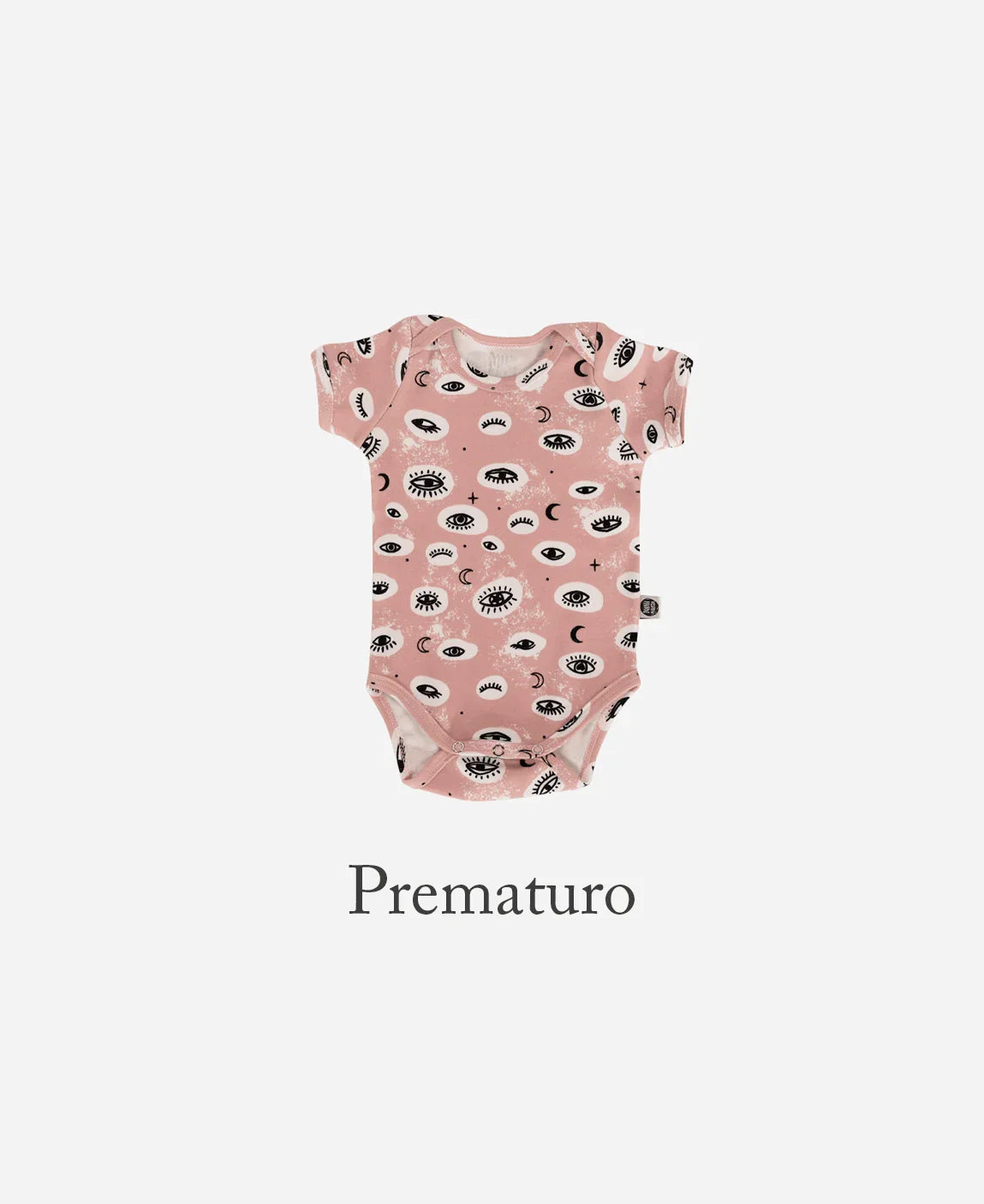 Body de Bebê Manga Curta Prematuro Unissex | Mystic Eyes - MiniMalista Baby - 0.5, b2b, Baby, black-friday, Meia Estação, Menina, outlet, SALE-FINAL, tab-tam-body-curto -bebê-minimalista-estiloso
