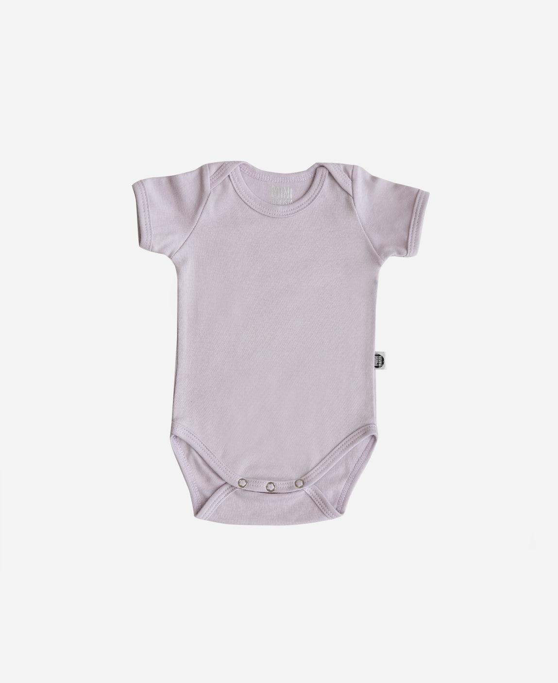 Body de Bebê Manga Curta Unissex MiniMalista | Liso Lilac - MiniMalista Baby - 0.3, b2b, Baby, black-friday, com-desconto-mm10, Meia Estação, Menina, tab-tam-body-curto -bebê-minimalista-estiloso