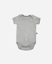 Body de Bebê Manga Curta Unissex MiniMalista | Liso Mescla Médio - MiniMalista Baby - 0.45, b2b, Baby, black-friday, com-desconto-mm10, Meia Estação, Menino, SALE-FINAL, tab-tam-body-curto -bebê-minimalista-estiloso
