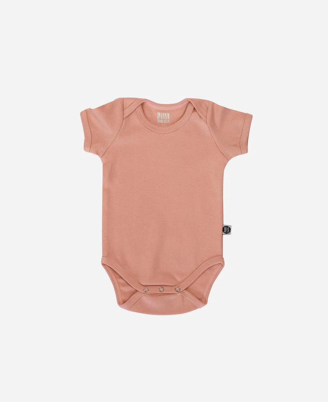 Body de Bebê Manga Curta Unissex MiniMalista | Liso Mystic Rose - MiniMalista Baby - 0.4, b2b, Baby, black-friday, com-desconto-mm10, Meia Estação, Menina, tab-tam-body-curto -bebê-minimalista-estiloso