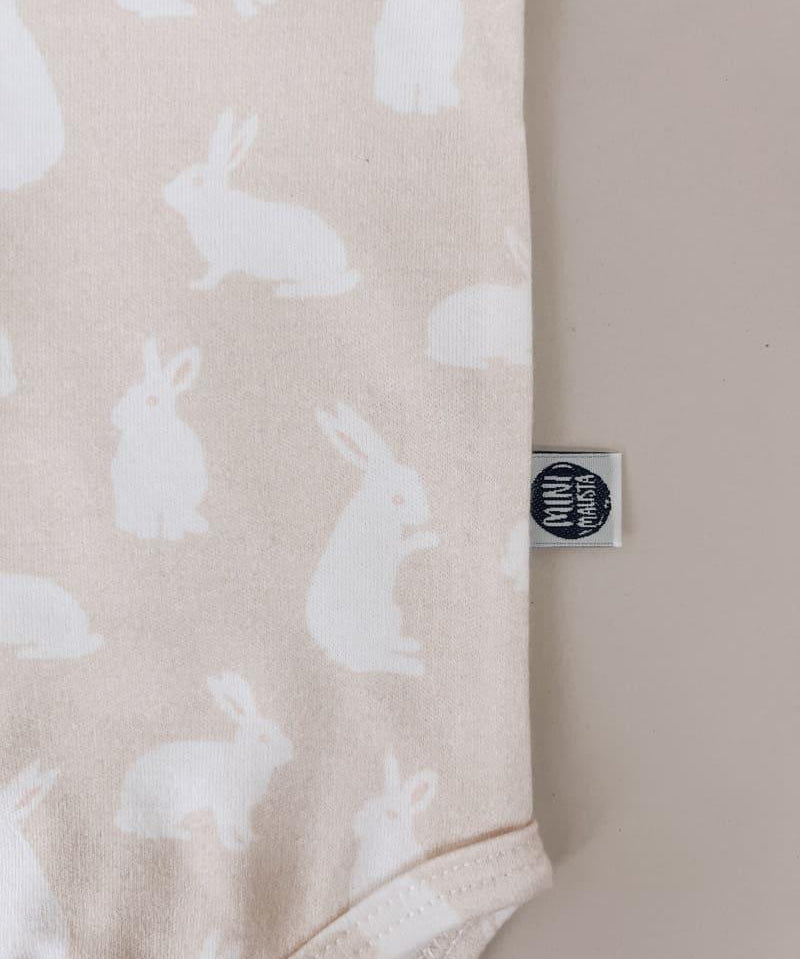 Body de Bebê Manga Curta Unissex | Bunny - MiniMalista Baby - 0.25, b2b, Baby, black-friday, com-desconto-mm10, Meia Estação, Menina, tab-tam-body-curto -bebê-minimalista-estiloso