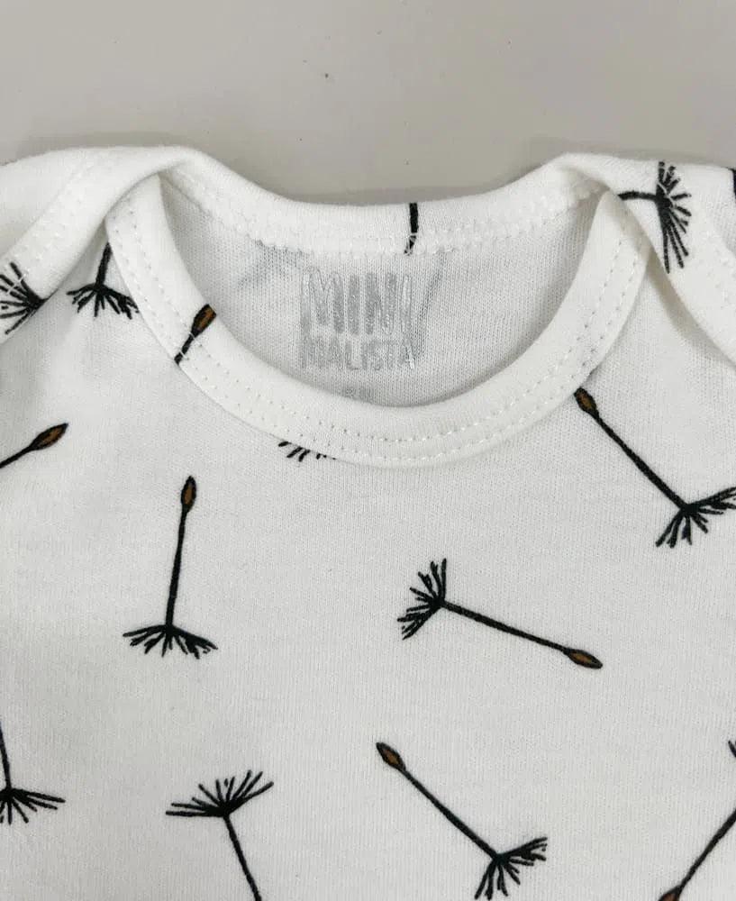 Body de Bebê Manga Curta Unissex | Dandelion - MiniMalista Baby - 0.2, 0.25, Ano Novo, b2b, Baby, black-friday, com-desconto-mm10, Meia Estação, Menina, Menino, Neutro, Reveillon, tab-tam-body-curto, Unissex -bebê-minimalista-estiloso