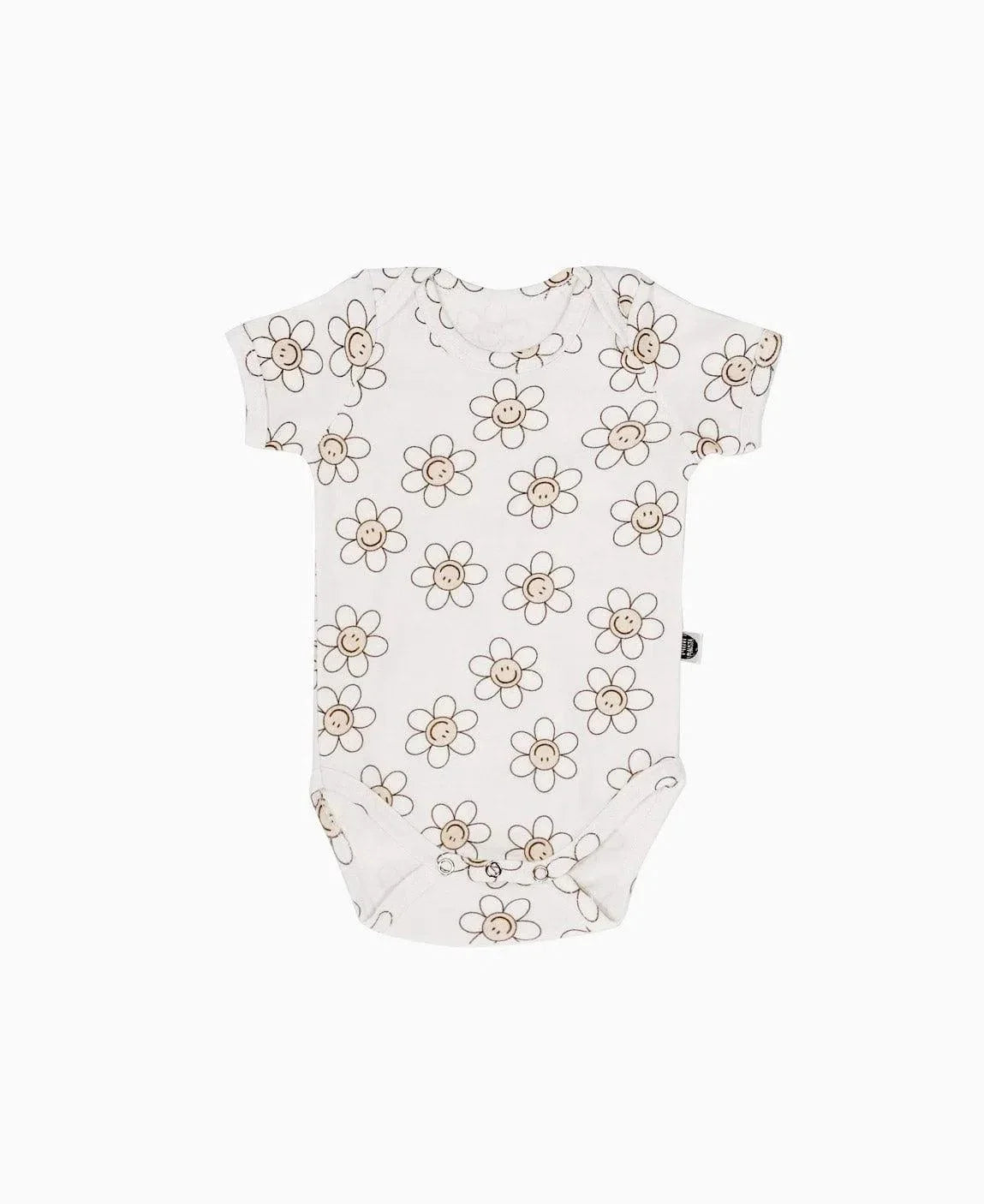Body de Bebê Manga Curta Unissex | Flower Power - MiniMalista Baby - 0.3, Ano Novo, b2b, Baby, black-friday, com-desconto-mm10, Meia Estação, Menina, Reveillon, tab-tam-body-curto -bebê-minimalista-estiloso