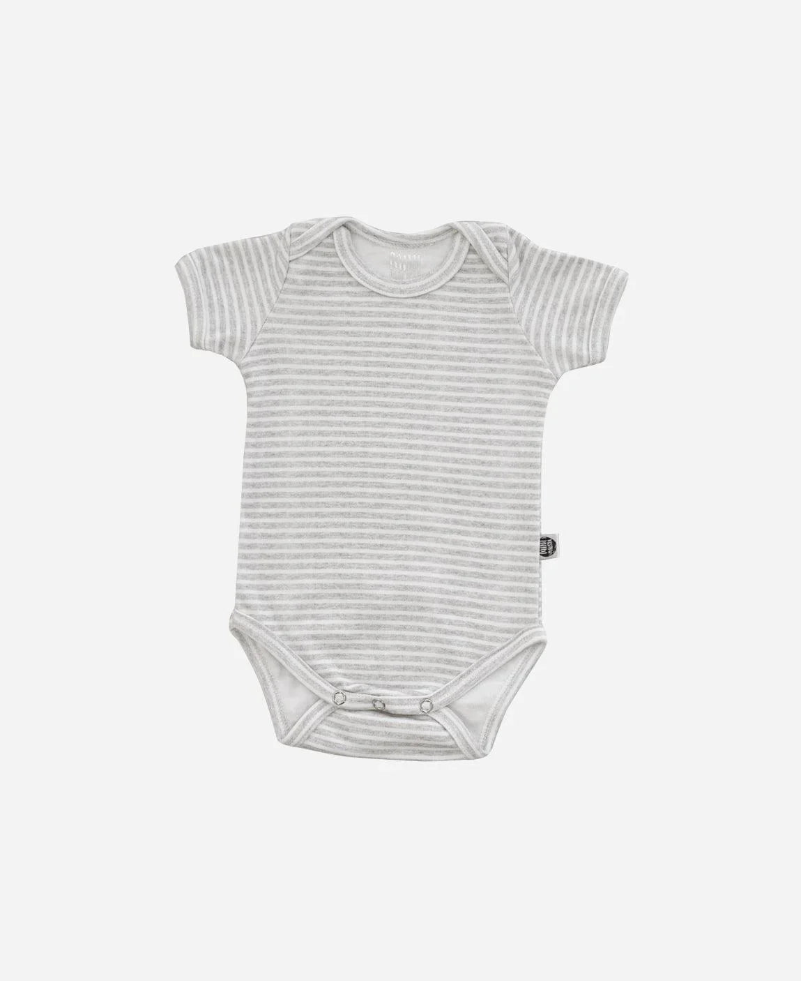 Body de Bebê Manga Curta Unissex | Listrinhas Cinza - MiniMalista Baby - 0.3, 0.45, b2b, Baby, black-friday, com-desconto-mm10, Meia Estação, Menino, Neutro, new, tab-tam-body-curto, Unissex -bebê-minimalista-estiloso