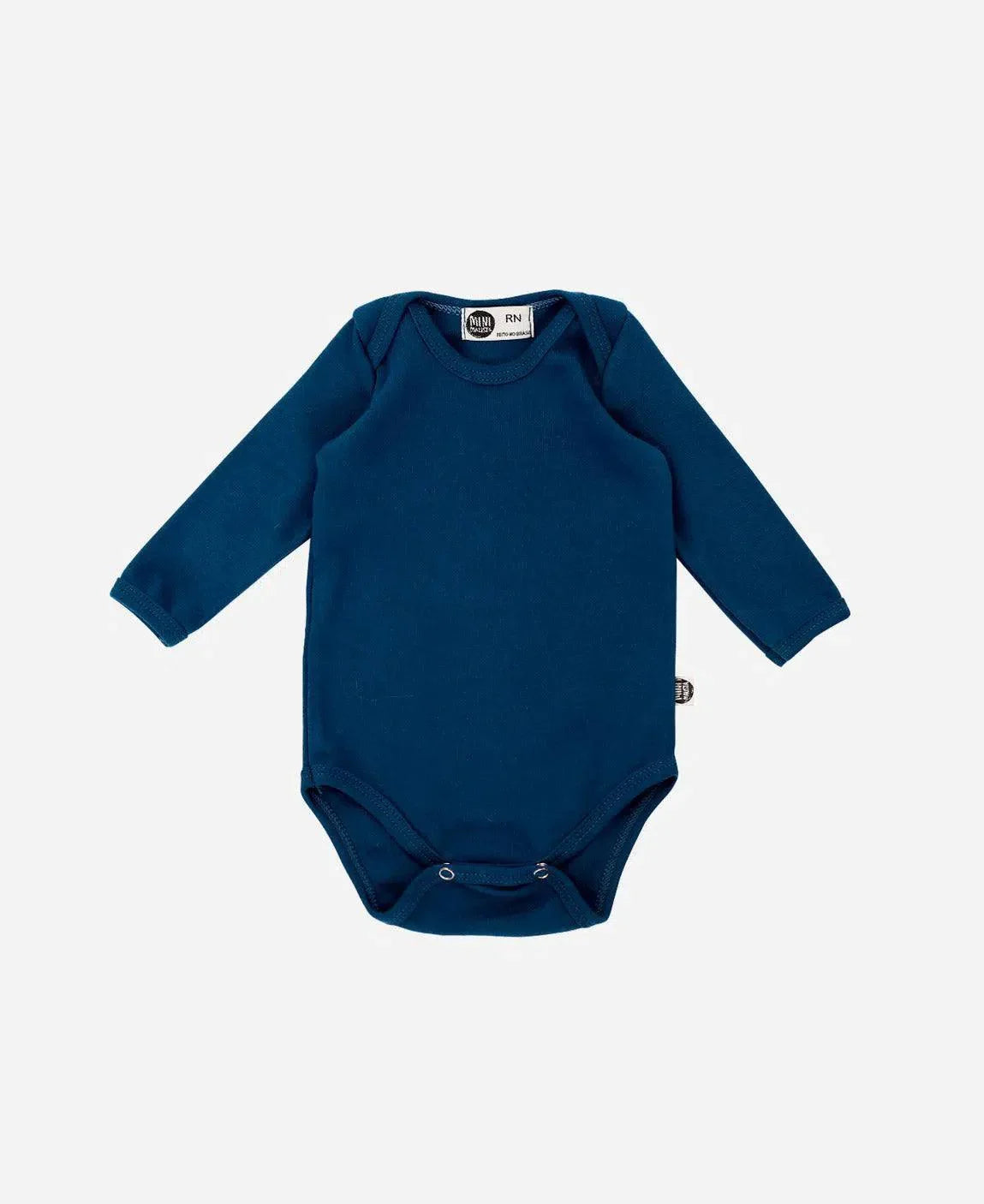Body de Bebê Manga Longa Unissex MiniMalista | Liso Azul Sky - MiniMalista Baby - 0.3, 0.45, b2b, Baby, black-friday, com-desconto-mm10, Frio, Menino, SALE-FINAL, tab-tam-body-manga-longa -bebê-minimalista-estiloso