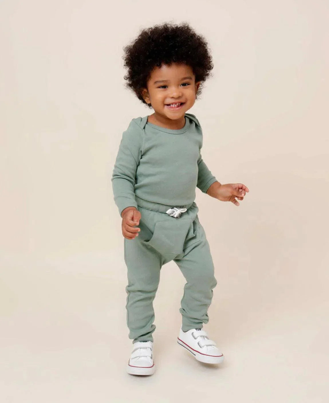 Body de Bebê Manga Longa Unissex MiniMalista | Liso Sage - MiniMalista Baby - 0.3, b2b, Baby, black-friday, com-desconto-mm10, Frio, Menino, tab-tam-body-manga-longa -bebê-minimalista-estiloso