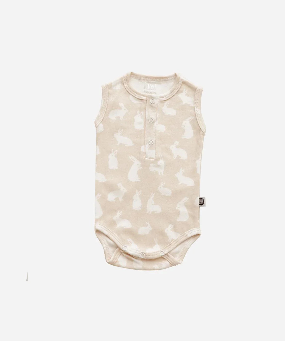 Body de Bebê Regata Unissex Botões | Bunny - MiniMalista Baby - 0.2, b2b, Baby, black-friday, Calor, com-desconto-mm10, Menina, tab-tam-body-regata, Verão -bebê-minimalista-estiloso
