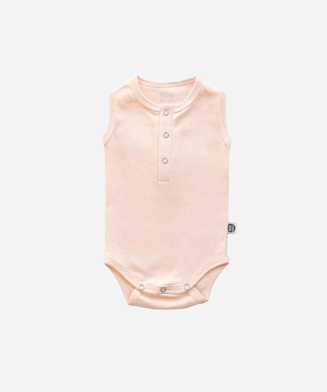 Body de Bebê Regata Unissex Botões | Liso Peachy - MiniMalista Baby - 0.3, b2b, Baby, black-friday, Calor, com-desconto-mm10, Menina, Neutro, new, tab-tam-body-regata, Unissex, Verão -bebê-minimalista-estiloso