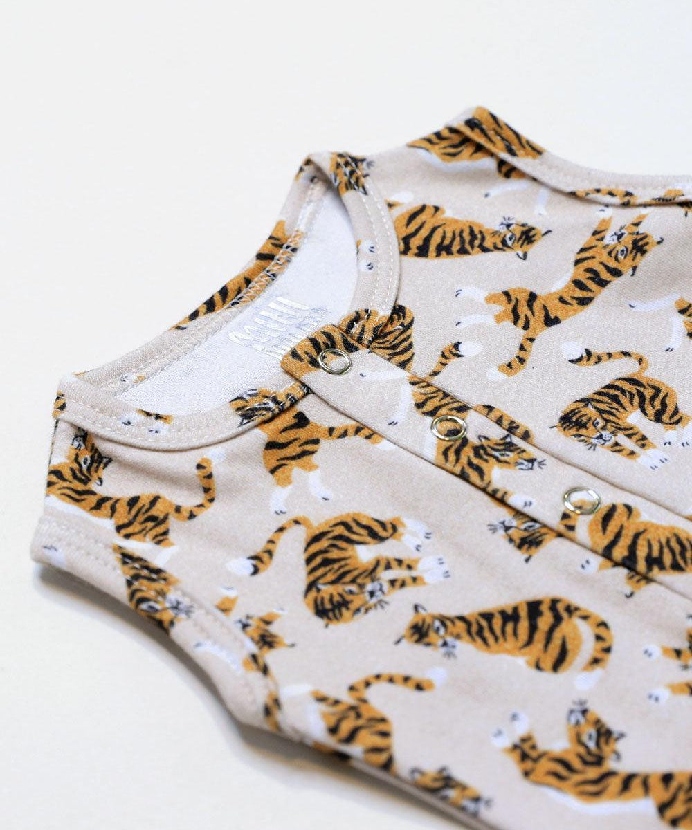 Body de Bebê Regata Unissex Botões | Tiger - MiniMalista Baby - 0.3, 0.35, b2b, Baby, black-friday, Calor, com-desconto-mm10, Menino, Neutro, tab-tam-body-regata, Unissex, Verão -bebê-minimalista-estiloso