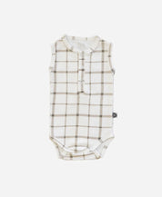 Body de Bebê Regata Unissex Botões | Xadrez Verão - MiniMalista Baby - 0.2, b2b, Baby, black-friday, Calor, com-desconto-mm10, Menino, Neutro, tab-tam-body-regata, Unissex, Verão -bebê-minimalista-estiloso