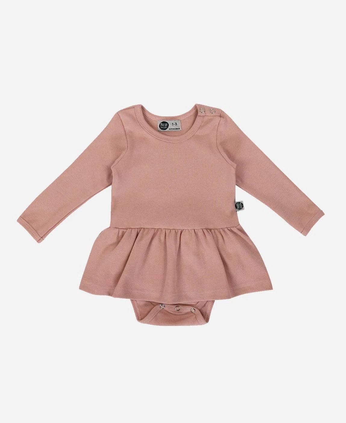 Body-Vestido de Bebê Manga Longa MiniMalista | Liso Mystic Rose - MiniMalista Baby - 0.3, 0.4, b2b, Baby, black-friday, Frio, Menina, outlet, SALE-FINAL, tab-tam-body-vestido, ultimas-peças, Winter Sale 40% -bebê-minimalista-estiloso